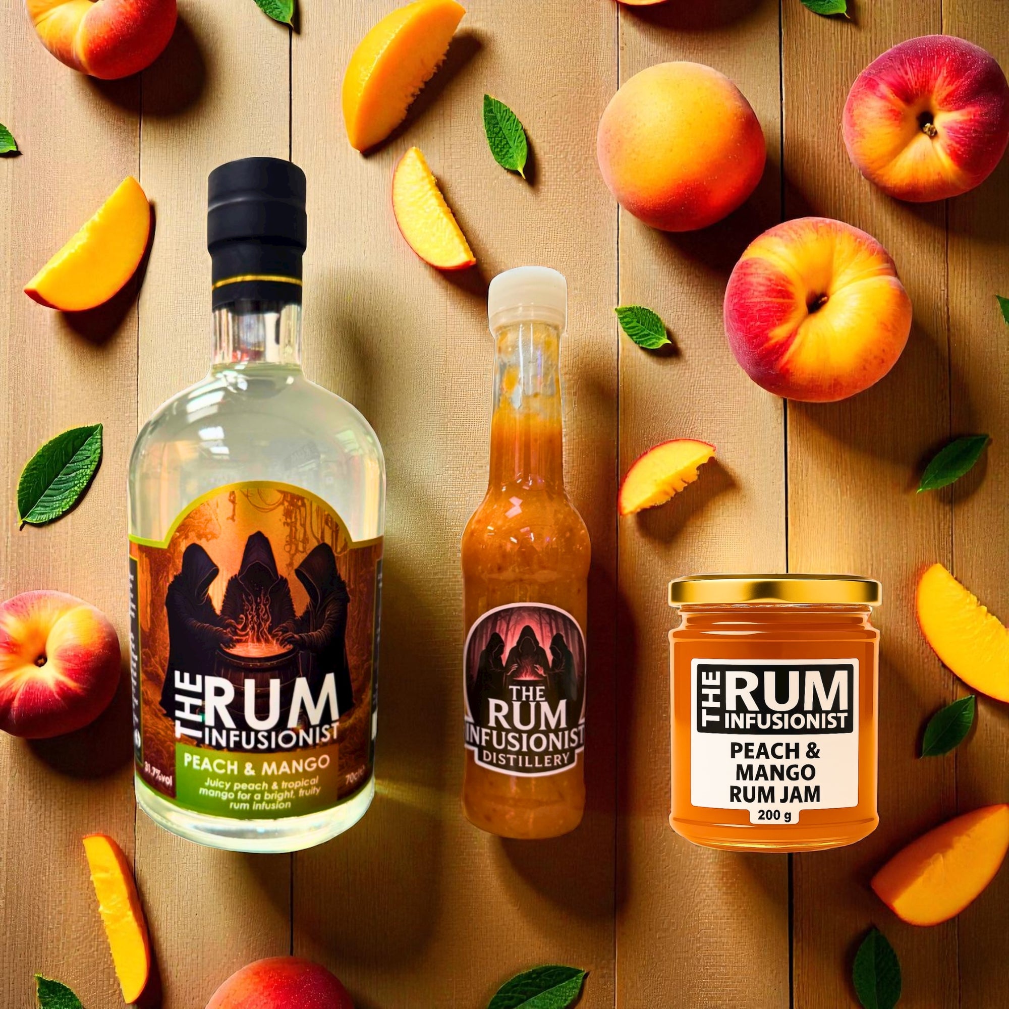 The Peach & Mango Collection – Rum, Jam & Hot Sauce Bundle