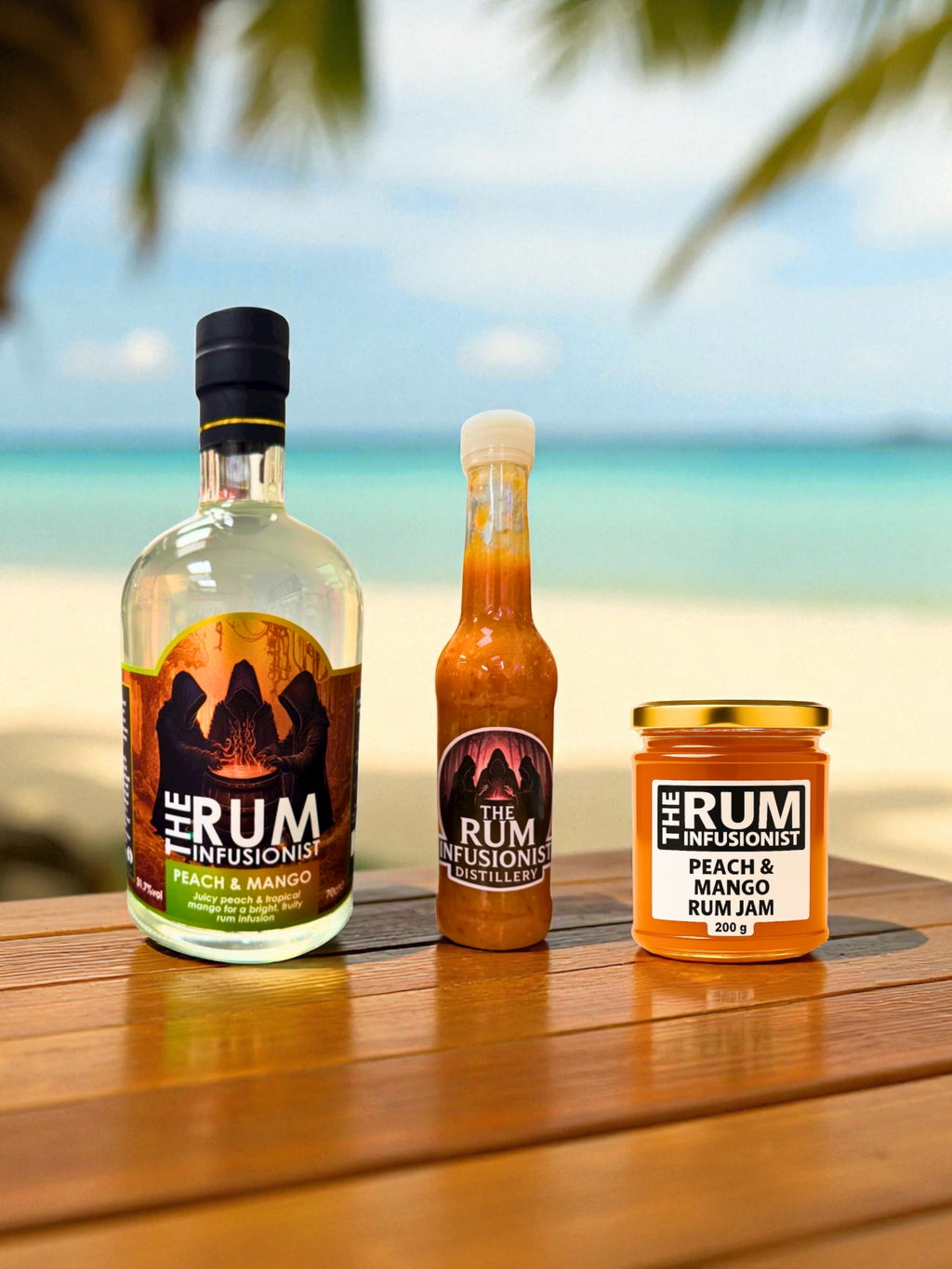The Peach & Mango Collection – Rum, Jam & Hot Sauce Bundle