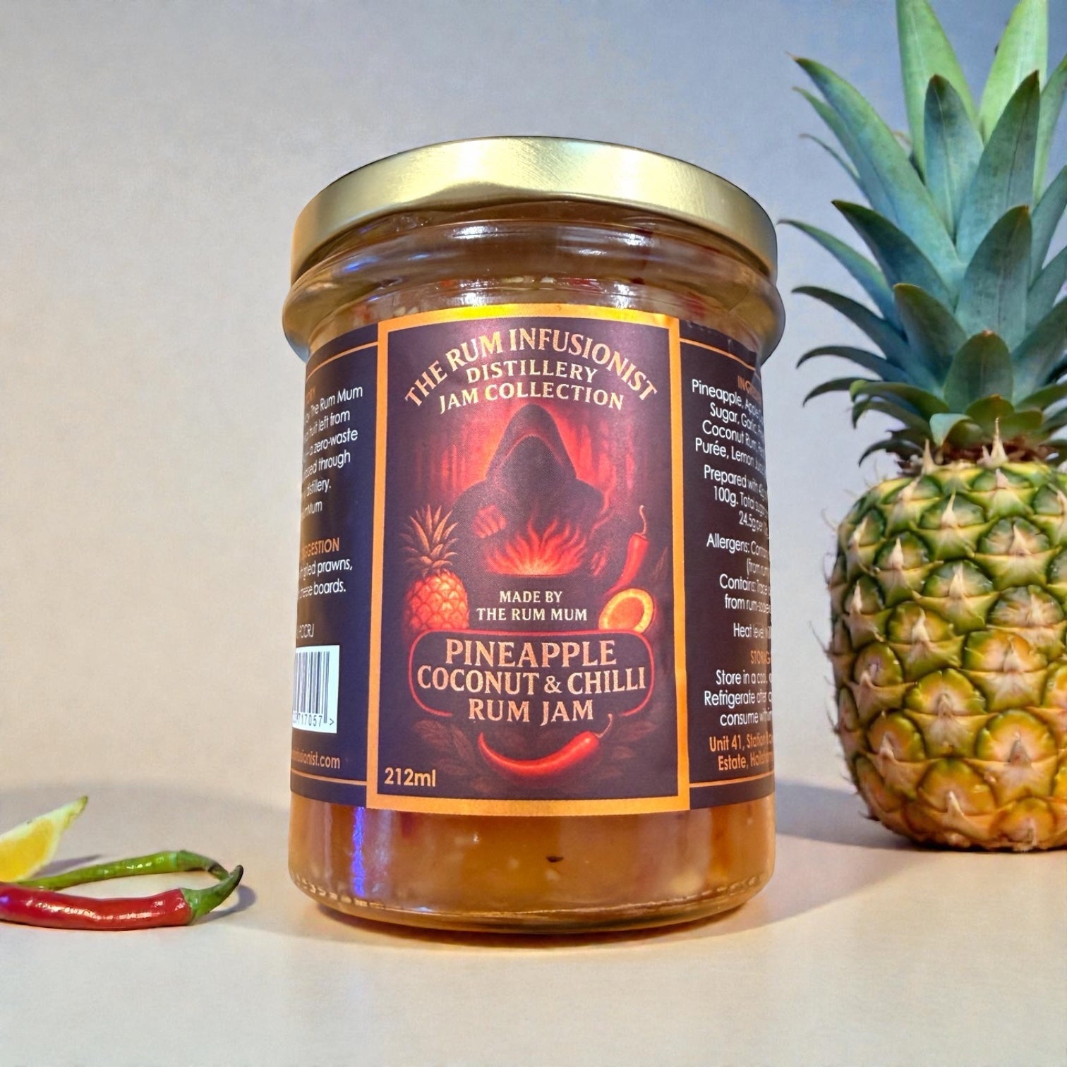 Pineapple & Coconut Chilli Rum Jam – Limited Batch - 200ml