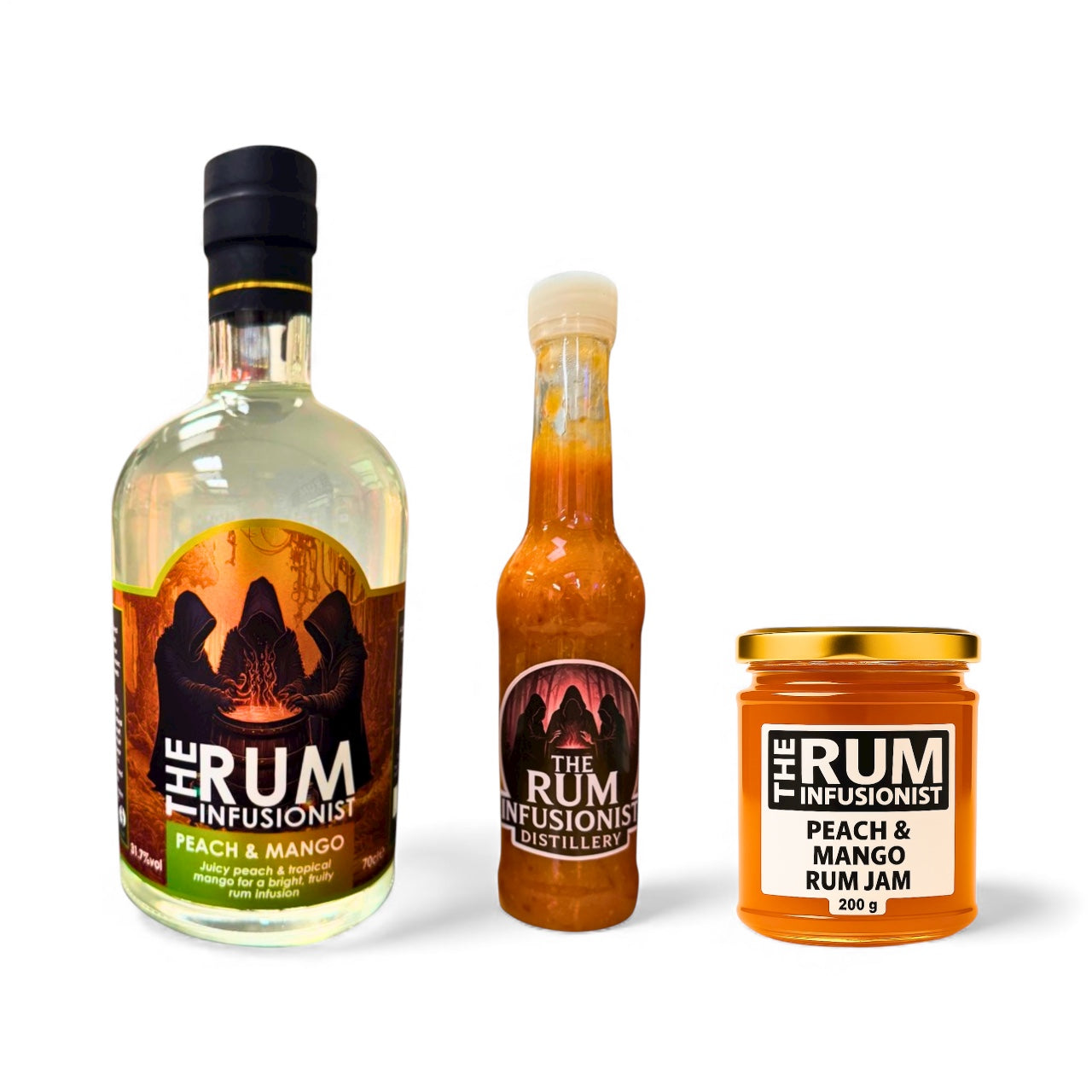 The Peach & Mango Collection – Rum, Jam & Hot Sauce Bundle
