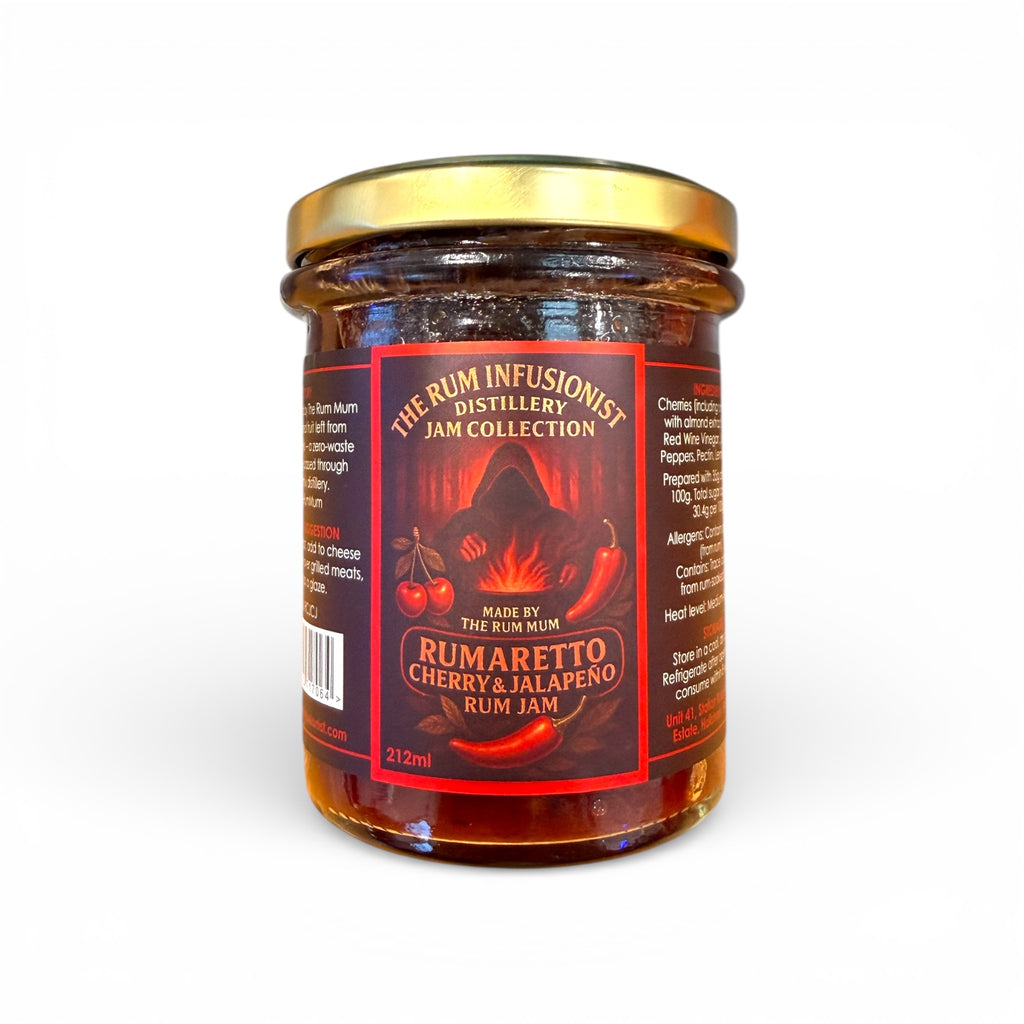 Rumaretto Cherry & Jalapeño Rum Jam Sauce – 200ml🍒🔥