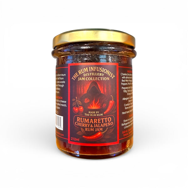 Rumaretto Cherry & Jalapeño Rum Jam Sauce – 200ml🍒🔥