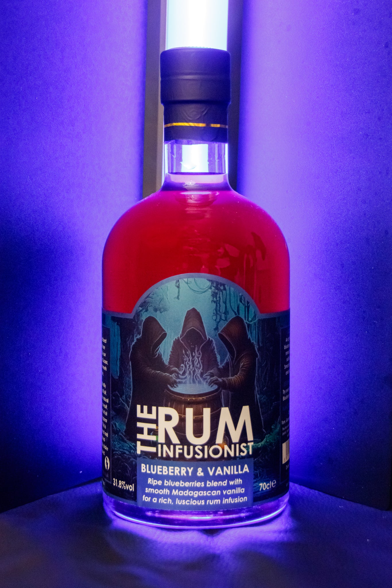 Blueberry & Vanilla Infused Rum - 70cl Bottle - 31.8% ABV