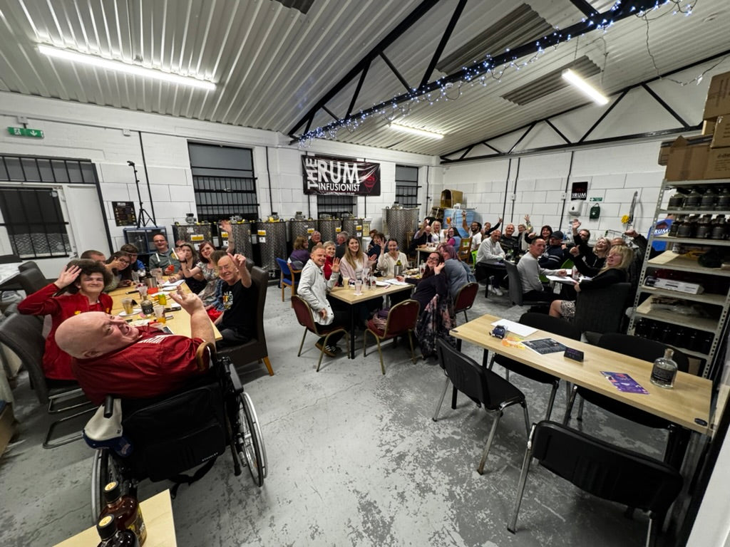 Corporate event setup at Sussex distillery