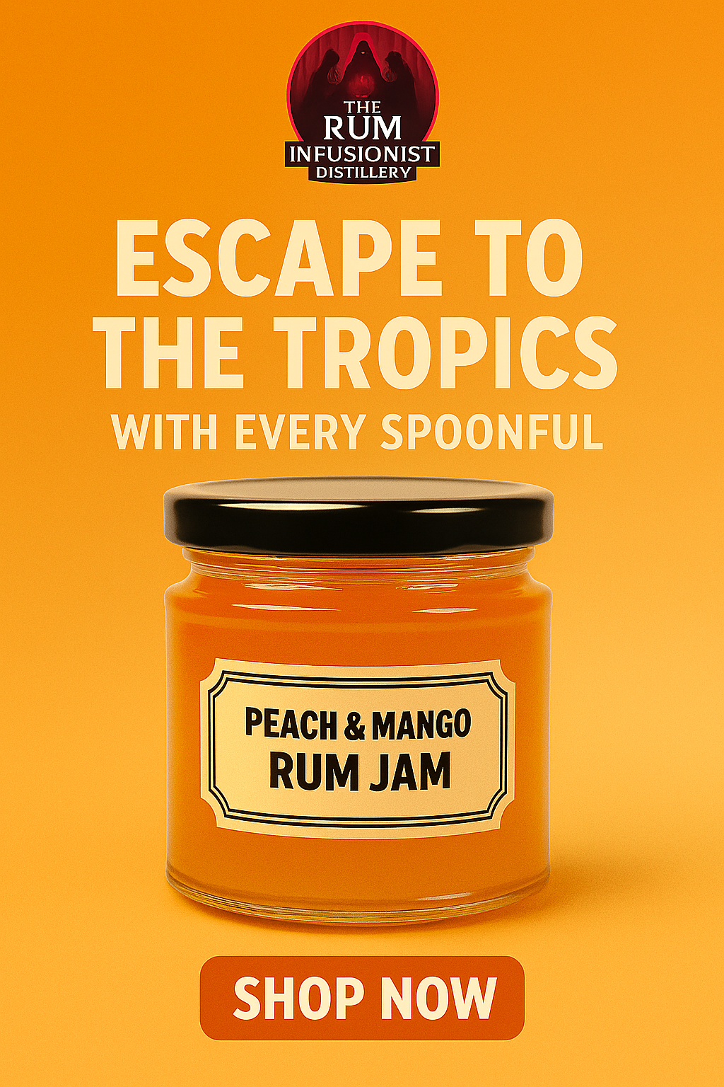 Mango & Peach Rum Jam - 200ml