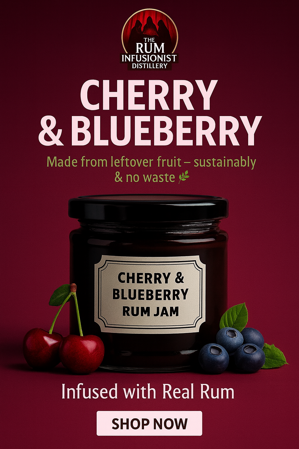 Cherry & Blueberry Rum Infused Jam