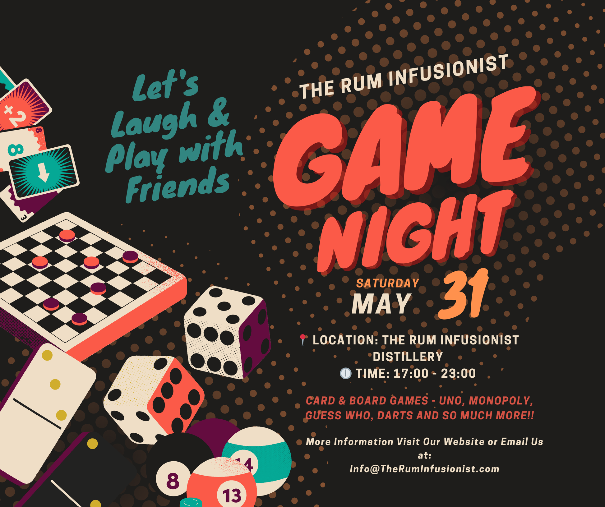 Games Night @ The Rum Infusionist Distillery