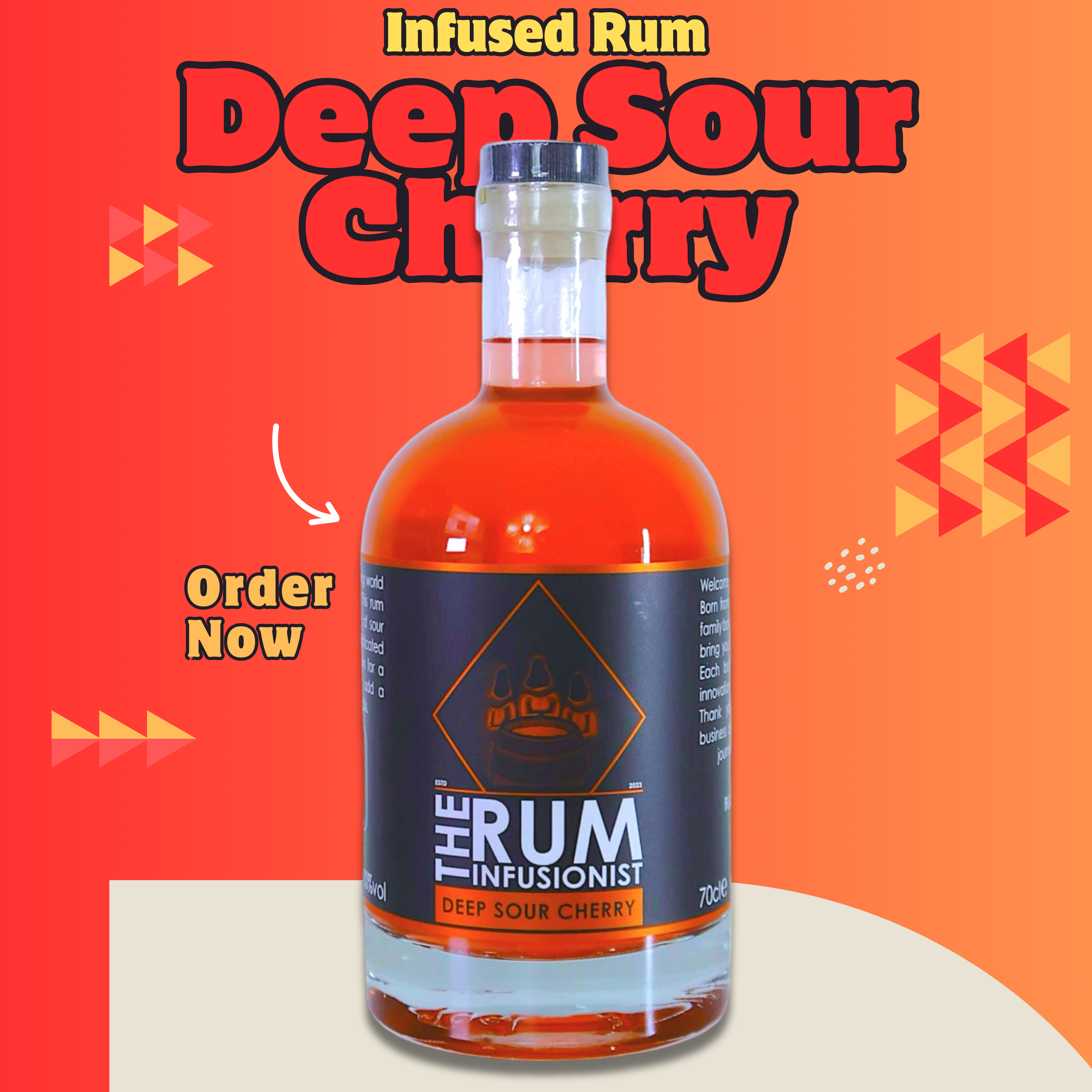 🍒 Deep Sour Cherry Flavoured Rum - 70cl - 30% ABV