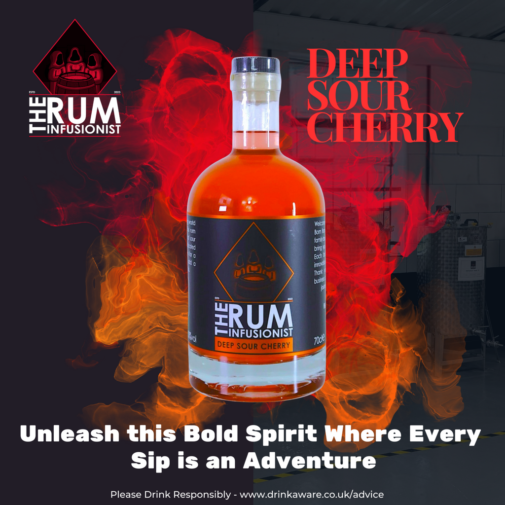 🍒 Deep Sour Cherry Flavoured Rum - 70cl - 30% ABV