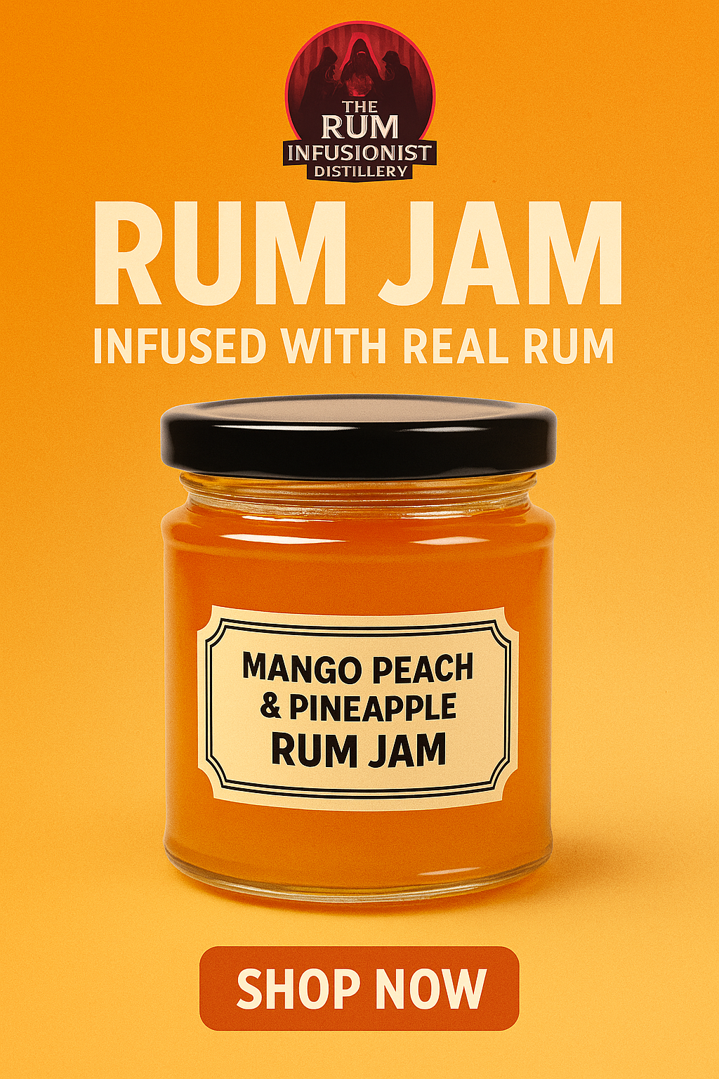 Peach, Mango & Pineapple Rum Jam - 200ml