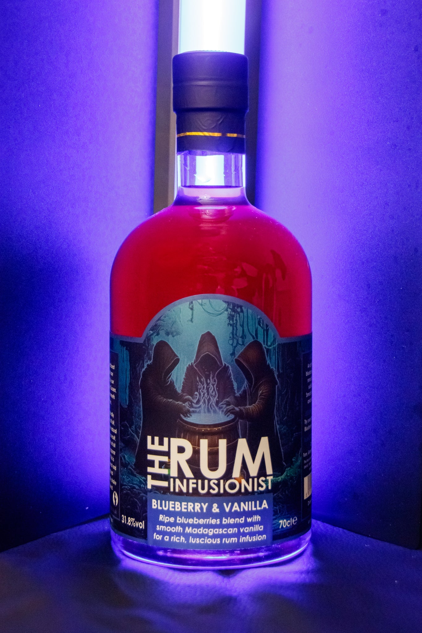 Blueberry & Vanilla Infused Rum - 70cl Bottle - 31.8% ABV - The Rum Infusionist