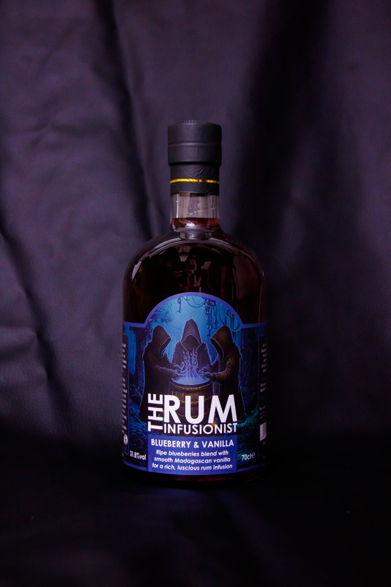 Blueberry & Vanilla Infused Rum - 70cl Bottle - 31.8% ABV - The Rum Infusionist