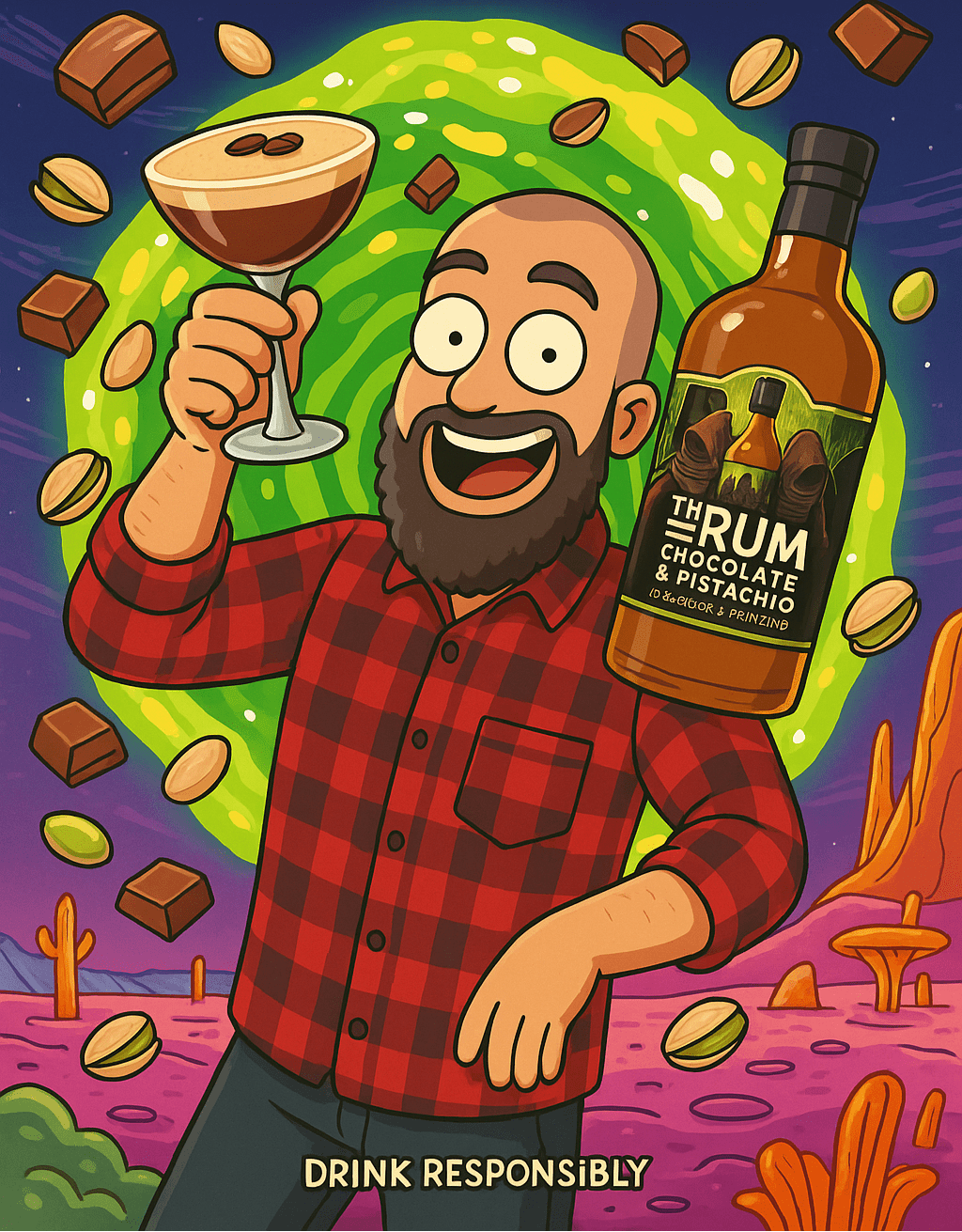 Chocolate & Pistachio Infused Rum – 32.3% ABV | The Rum Infusionist - The Rum Infusionist