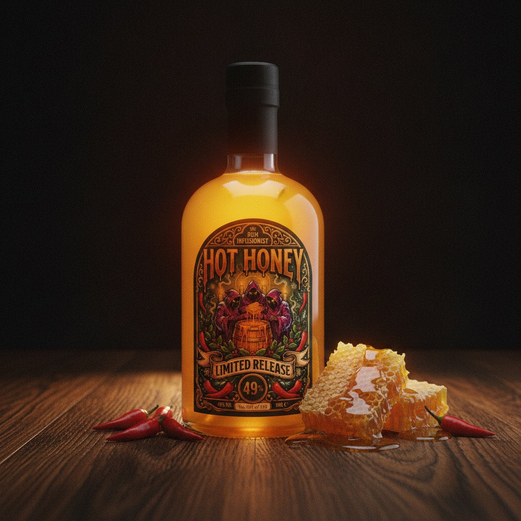 Hot Honey Limited Release rum with fresh honeycomb and bird's eye chillies