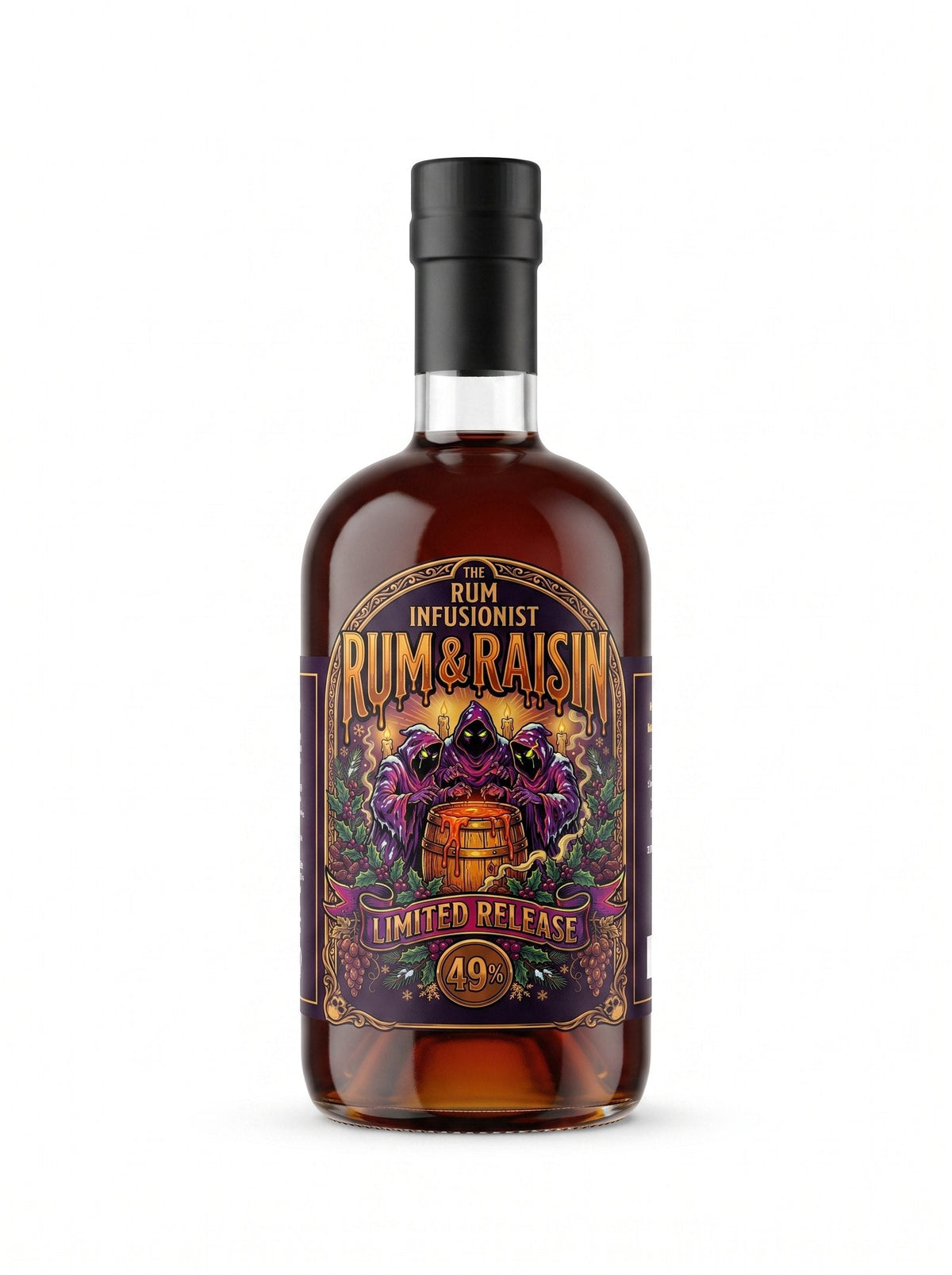 Rum & Raisin Limited Release rum, 49% vol, 70cl — individually numbered bottle