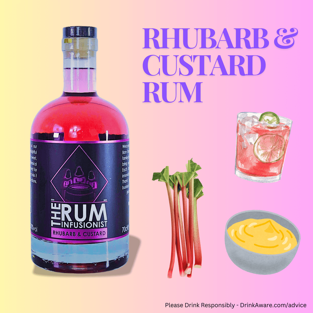 🍹 Rhubarb & Custard Flavoured Rum - 30% ABV - The Rum Infusionist