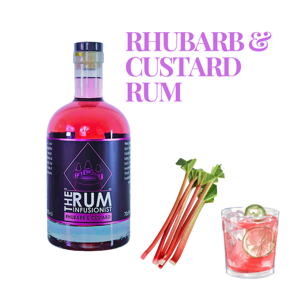 🍹 Rhubarb & Custard Flavoured Rum - 30% ABV - The Rum Infusionist