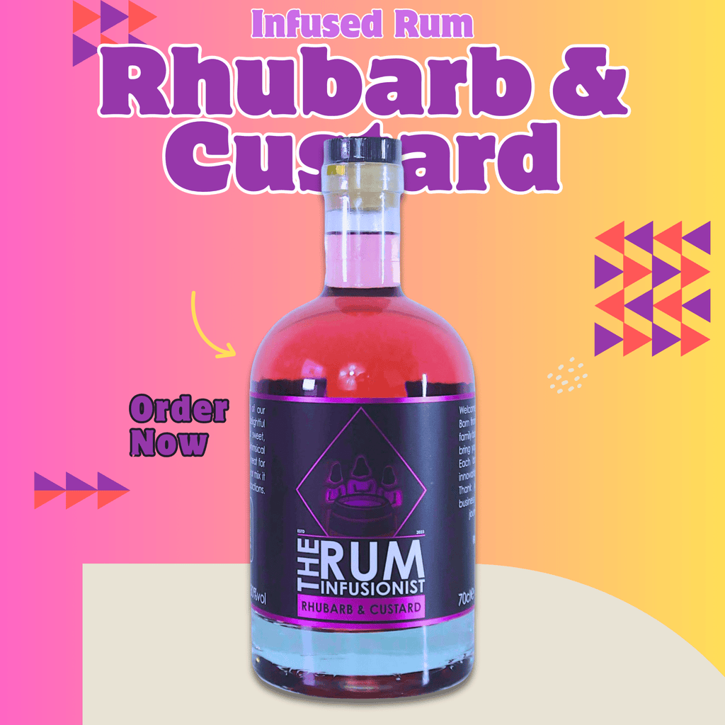 🍹 Rhubarb & Custard Flavoured Rum - 30% ABV - The Rum Infusionist