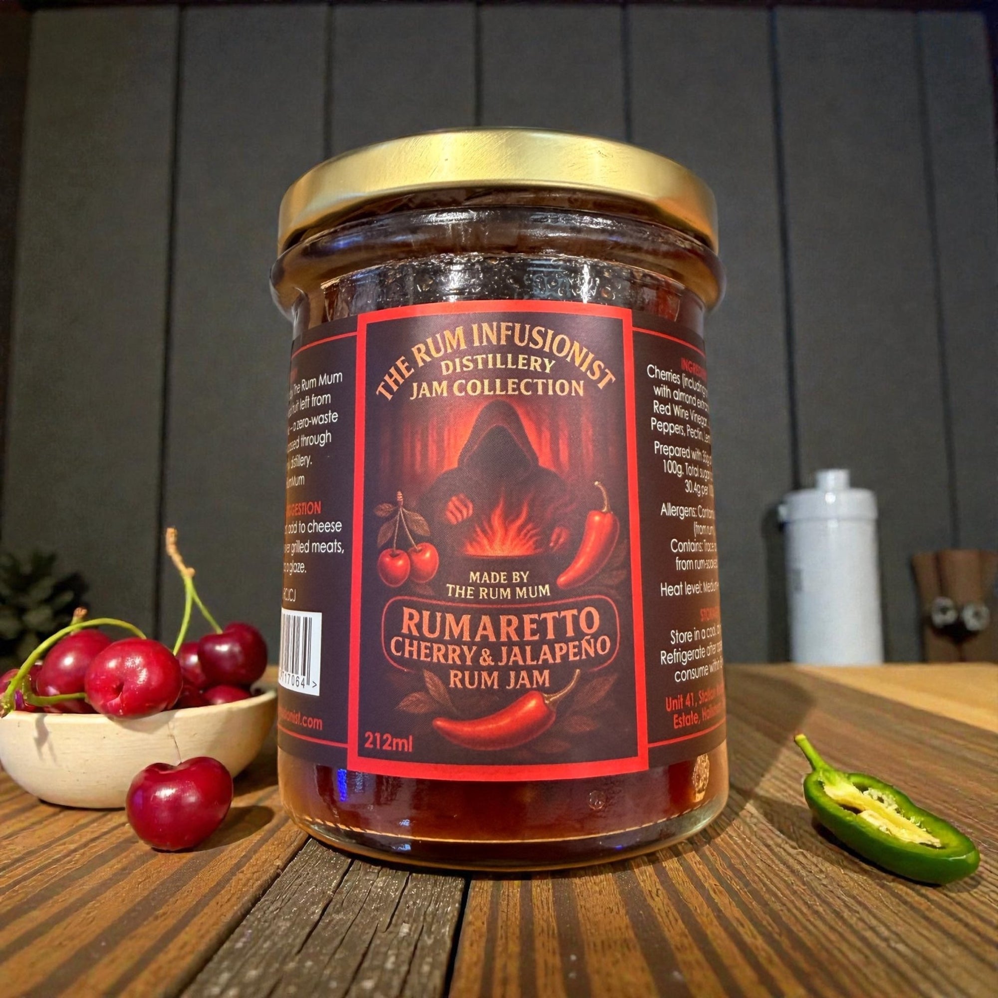 Rumaretto Cherry & Jalapeño Rum Jam Sauce – 200ml🍒🔥 - The Rum Infusionist