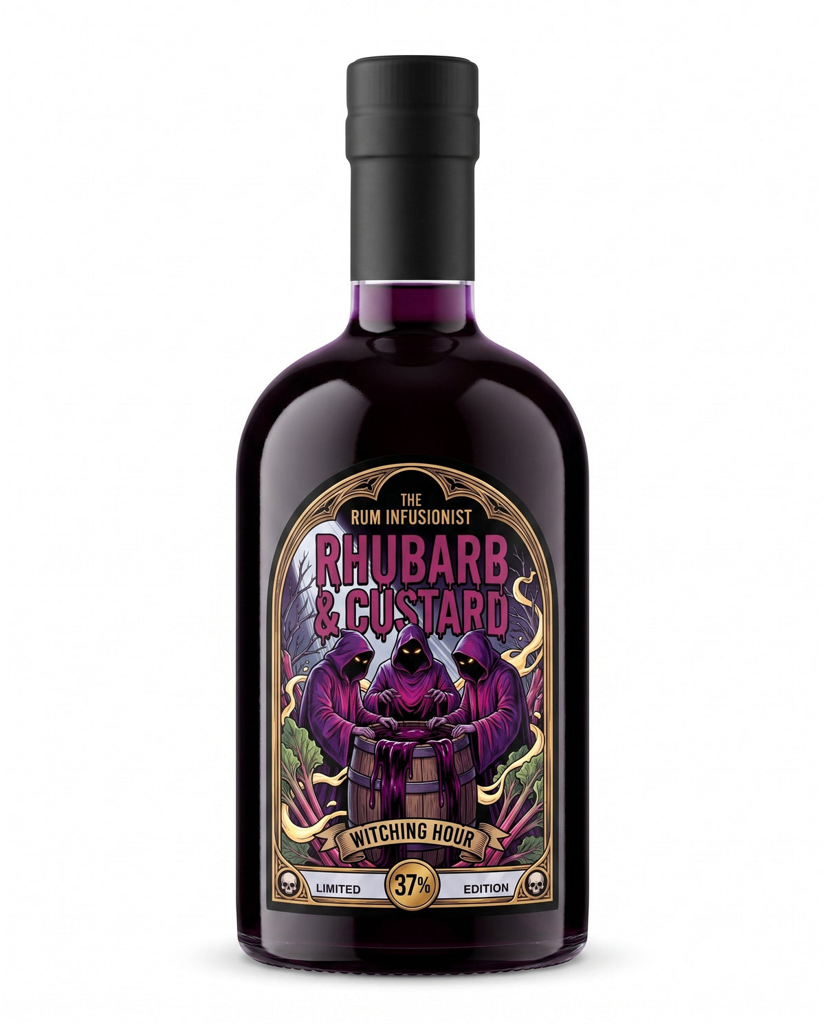 Rhubarb & Custard Witching Hour 37% limited edition, 70cl numbered bottle